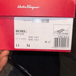 salvatore ferragamo black and white casual dress sneakers. Nearly Brand New!